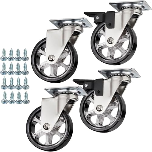 SOTOOLS 4er Set Lenkrollen KLAUS für Möbel 360° drehbar gebremst/ungebremst – Möbelrollen in schwarz, 75 mm, Polyurethan, belastbar bis 140 kg, Anschraubplatte, Schraubenset 5 x 17 mm SOTOOLS 4er Set Lenkrollen KLAUS für Möbel 360° drehbar gebremst/ungebremst – Möbelrollen in schwarz, 75 mm, Polyurethan, belastbar bis 140 kg, Anschraubplatte, Schraubenset 5 x 17 mm von SOTOOLS
