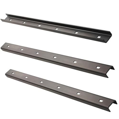 SOTOOLS Gratleiste U-FORM 3er Set Rohstahl lackiert 700 mm Verstärkungsprofil Verstärkungsstrebe Unterbaustrebe Tischverstärkung für Tischplatten von SOTOOLS
