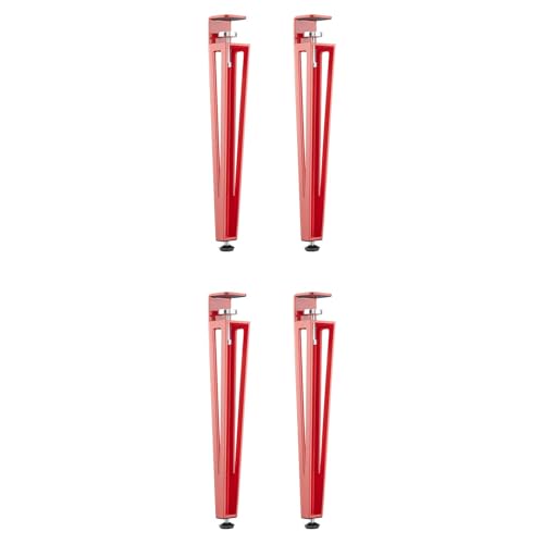 SOTOOLS Tischbein 4er Set Colorix Rot RAL 3016 Höhe 464 mm Konisches, stabiles Stahl-Tischbein in Rot, modern und höhenjustierbar, ideal für DIY, Esstische und Schreibtische, 4 Stück von SOTOOLS