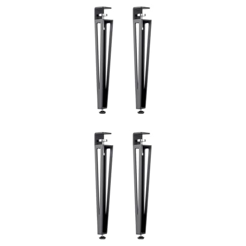 SOTOOLS Tischbein 4er Set Colorix Schwarz RAL 9004 Höhe 464 mm Konisches, stabiles Stahl-Tischbein in Schwarz, modern und höhenjustierbar, ideal für DIY, Esstische und Schreibtische, 4 Stück von SOTOOLS