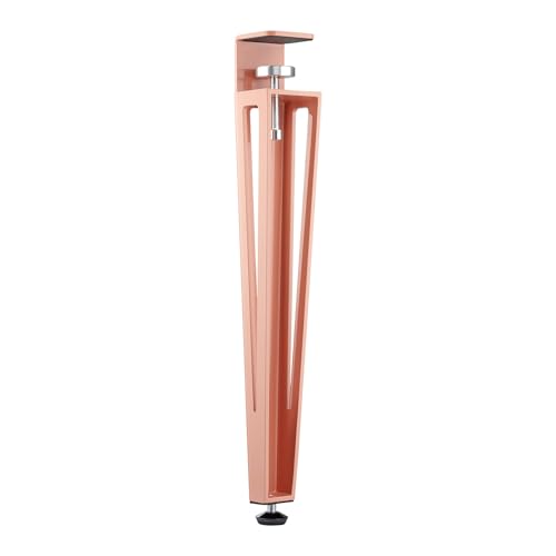SOTOOLS Tischbein Colorix Rosa RAL 3012 Höhe 464 mm Konisches, stabiles Stahl-Tischbein in Beigerot, modern und höhenjustierbar, ideal für DIY, Esstische und Schreibtische von SOTOOLS