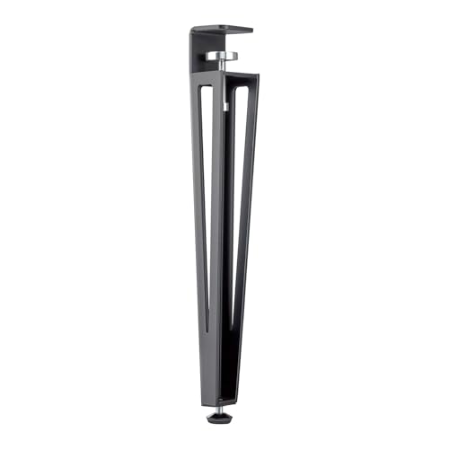 SOTOOLS Tischbein Colorix Schwarz RAL 9004 Höhe 464 mm Konisches, stabiles Stahl-Tischbein in Signalschwarz, modern und höhenjustierbar, ideal für DIY, Esstische und Schreibtische von SOTOOLS