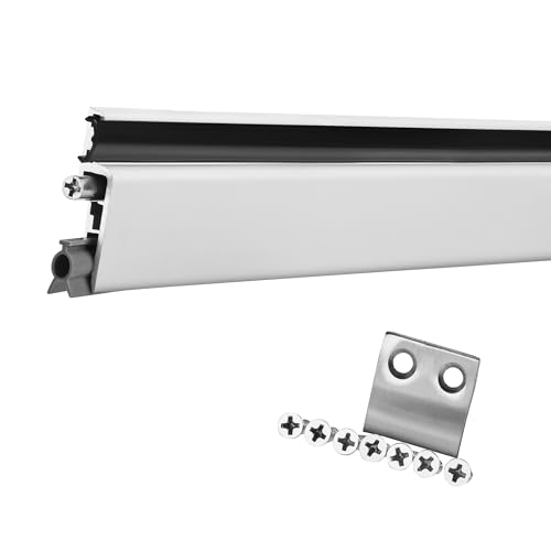 SOTOOLS Türbodendichtung SilenciaSlot silber eloxiert zum Aufschrauben kürzbar Abdichtung 15 mm Automatische Absenkdichtung für Innentüren – schließt Spalten bis 15 mm – DIN links und rechts von SOTOOLS