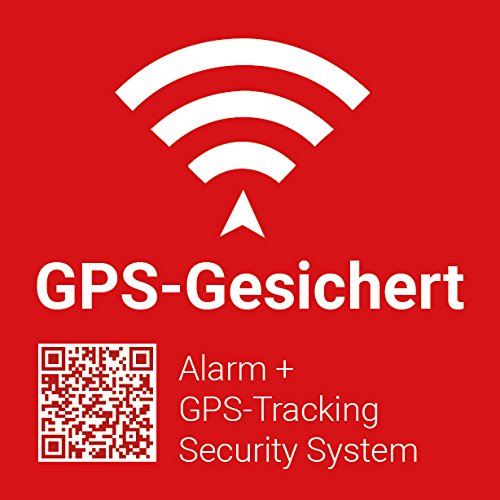 GPS-Gesichert/Alarmgesichert Warn-Aufkleber Sticker Motorrad, Baumaschinen, Boote 5 St. von SOTRO