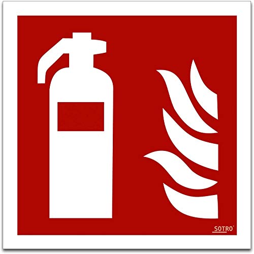 SOTRO Feuerlöscher Aufkleber Sticker Zeichen Brandschutzzeichen, 5 St. 10x10 cm von SOTRO