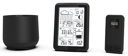 SOUCCESS Funk-Wetterstation mit Außensensor und Regenmesser - batteriebetrieben, Funkzeit via DCF, Außensensor und Regenmesser inklusive SOUCCESS Funk-Wetterstation mit Außensensor und Regenmesser - batteriebetrieben, Funkzeit via DCF, Außensensor und Regenmesser inklusive von SOUCCESS