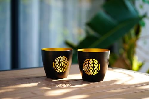 SOUCCESS TEELICHTHALTER LEBENSBLUME, 2ER-Set - 2X Blume des Lebens FÜR TEELICHTER UND KLEINE Kerzen von SOUCCESS