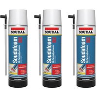 3x Soudal Soudafoam 2K B2 400ml Adapterschaum Zargenschaum Türenschaum PU-Schaum von SOUDAL