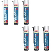 6x Soudal Soudafoam B2 Montageschaum Adapterschaum 750 ml Bauschaum Dämmschaum 6x Soudal Soudafoam B2 Montageschaum Adapterschaum 750 ml Bauschaum Dämmschaum von SOUDAL
