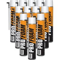 Karton mit 12 PRO FOAM Polyurethan-Schaumstoffen, PU manuell, 700 ml von SOUDAL
