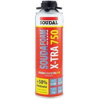 SOUDAFOAM GUN X-TRA 750 - gebrauchsfertiger Polyurethan-Hartschaum / Bauschaum für Pistole - Dose 500 ml von SOUDAL