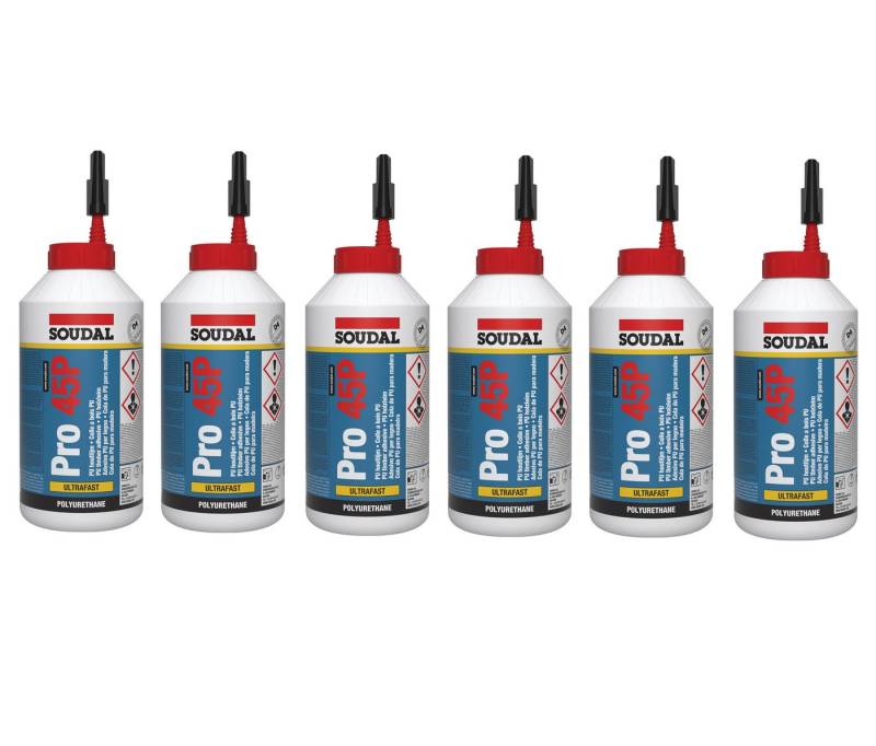 SOUDAL Klebstoff 6x Soudal Pro 45P PU-Holzleim 750g SOUDAL Klebstoff 6x Soudal Pro 45P PU-Holzleim 750g von SOUDAL