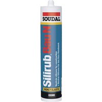 SOUDAL Silikondichtstoff Silirub Bau N transp.300 ml Kartusche von SOUDAL