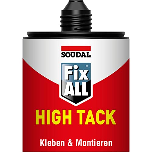 Soudal Fix ALL High Tack, Universalkleber, 290ml, grau, mit Clipdüse von Soudal