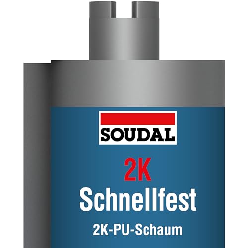 Soudal 2K-Schnellfest, 2K PU-Schnellschaum, Zargenschaum, 210ml, beige von Soudal