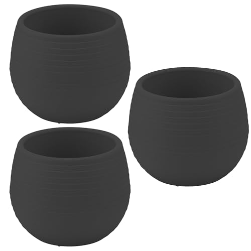 SOUK ONE Blumentopf Set Kaktus Pflanzentöpfe Töpfe aus Kunststoff (3er Set Ø 6,2 cm, Grau) von SOUK ONE