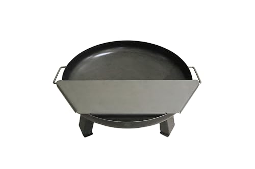 SOUK ONE Feuerplatte Plancha Feuerplatte aus Stahl 4mm, Grillplatte passend für Feuertonne 60 cm (Lieferung ohne Feuerschale) von SOUK ONE