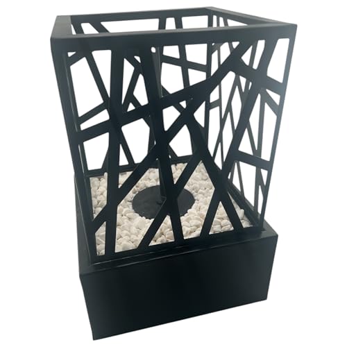 SOUK ONE Tischkamin Rimini - Tischfeuer Outdoor mit sauberer Verbrennung - Edelstahl Brenngelkammer, inkl. Flammenlöscher Tischfeuer perfekt für Innen- & Außenbereich von SOUK ONE