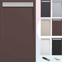 Duschwanne – Harz – Gelcoat – Glatte/Stein-Textur – Rutschfest – Farbe Schokolade 110X70 Extra flach 3 cm INOX-Abdeckung - Soulbath Duschwanne – Harz – Gelcoat – Glatte/Stein-Textur – Rutschfest – Farbe Schokolade 110X70 Extra flach 3 cm INOX-Abdeckung - Soulbath von SOULBATH