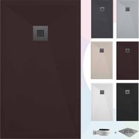 Duschwanne – Harz – Gelcoat – Glatte/Stein-Textur – Rutschfest – Farbe Schokolade - 110X75- Extra flach 3 cm. Standard - Soulbath Duschwanne – Harz – Gelcoat – Glatte/Stein-Textur – Rutschfest – Farbe Schokolade - 110X75- Extra flach 3 cm. Standard - Soulbath von SOULBATH