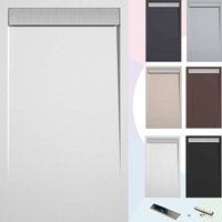 Duschwanne – Harz – Gelcoat – Glatte/Stein-Textur – Rutschfest – Farbe Weiß 170X70 Extra flach 3 cm INOX-Abdeckung - Soulbath von SOULBATH