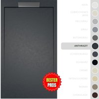 Duschwanne – Harz – Gelcoat – Glatte/Stein-Textur – anthrazit – Rutschfest- 130x90 Extra flach 3 cm – Elegantes Design - Soulbath Duschwanne – Harz – Gelcoat – Glatte/Stein-Textur – anthrazit – Rutschfest- 130x90 Extra flach 3 cm – Elegantes Design - Soulbath von SOULHOME