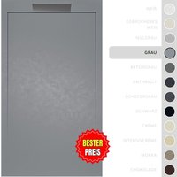 Duschwanne – Harz – Gelcoat – Glatte/Stein-Textur – grau – Rutschfest- 100x80 Extra flach 3 cm – Elegantes Design - Soulbath Duschwanne – Harz – Gelcoat – Glatte/Stein-Textur – grau – Rutschfest- 100x80 Extra flach 3 cm – Elegantes Design - Soulbath von SOULBATH