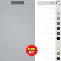 Duschwanne – Harz – Gelcoat – Glatte/Stein-Textur – weiss – Rutschfest- 160X70 Extra flach 3 cm – Elegantes Design - Soulbath von SOULBATH