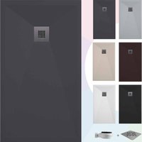 SOULBATH Duschwanne – Harz – Gelcoat – Glatte/Stein-Textur – Rutschfest – Farbe Anthrazit - 130x90- Extra flach 3 cm. Standard SOULBATH Duschwanne – Harz – Gelcoat – Glatte/Stein-Textur – Rutschfest – Farbe Anthrazit - 130x90- Extra flach 3 cm. Standard von SOULBATH