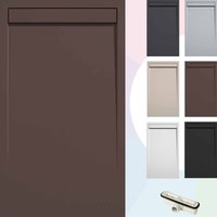 Soulbath - Duschwanne – Harz – Gelcoat – Glatte/Stein-Textur – Rutschfest – Farbe Schokolade 160x90 Extra plat 3Cm Minimalistisches Design von SOULBATH