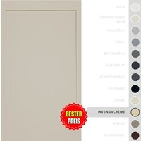 Soulbath - Ultra flache, rutschfeste Duschwanne – Harz Gelcoat – Glatte/Stein-Textur – intensiv creme - 140x90 - Integrierte Abdeckung in gleicher Soulbath - Ultra flache, rutschfeste Duschwanne – Harz Gelcoat – Glatte/Stein-Textur – intensiv creme - 140x90 - Integrierte Abdeckung in gleicher von SOULBATH