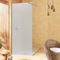 Walk-In Duschwand transluzent, 8 mm matt satiniertes Sicherheitsglas mit Antikalk-Beschichtung, 60 cm breit x 200 cm hoch, Profil in Chrom - Soulbath von SOULBATH