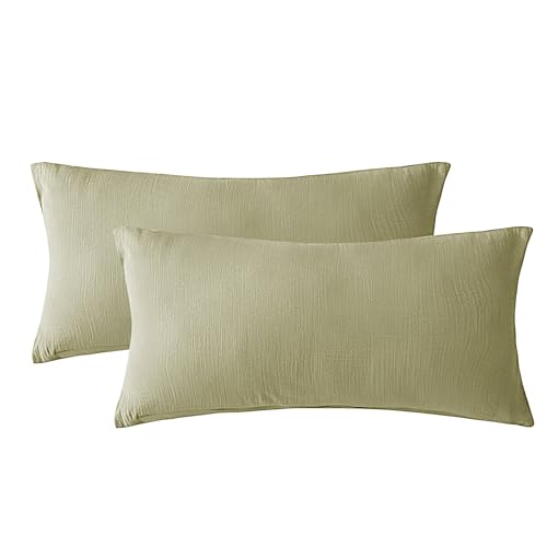 SOULFUL Muslin Kissenbezug 40x80 Baumwolle, Jaspis-Grau von SOULFUL