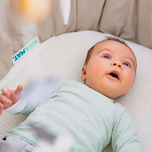 SOULMAT Baby - Babybett Matratze perfektioniert für die Risikominderung von Schädelverformungen - ergonomische Babyschlafauflage - klimaregulierend & atmungsaktiv zur Minderung der Erstickungsgefahr von SOULMAT