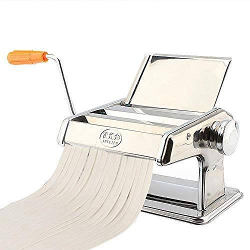 Nudelmaschine, 3-in-1, handgefertigte Maschine, Edelstahl, zur Herstellung von Pasta, Lasagne, Spaghetti, Tagliatelle, Schneidschablonen von 0,5-3 mm einstellbar von SOULONG