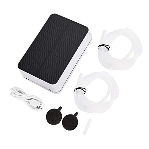 SOULONG Solar Betriebene Luftpumpe Luftsprudel für Aquarium Teich Gartenteich, Luftmenge 0,3L/Min Solarpanel 5V 1,45W Größe 13 x 8 x 4,2 cm SOULONG Solar Betriebene Luftpumpe Luftsprudel für Aquarium Teich Gartenteich, Luftmenge 0,3L/Min Solarpanel 5V 1,45W Größe 13 x 8 x 4,2 cm von SOULONG