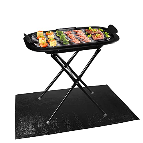 SOULONG Strapazierfähige Grillmatten, feuerfeste Boden-Backmatte, antihaftbeschichtet, wiederverwendbar, schützend, hitzebeständig, ideal für Camping, Gartenparty, 124 x 75 cm von SOULONG