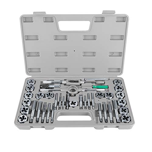 Set mit 40 Stück Gewindebohrer und Matrizen M3-M12 Gewinde-Set aus Stahl mit 17 x Wasserhähnen 17 x Matrizen,Zufällige Farbe Set mit 40 Stück Gewindebohrer und Matrizen M3-M12 Gewinde-Set aus Stahl mit 17 x Wasserhähnen 17 x Matrizen,Zufällige Farbe von SOULONG