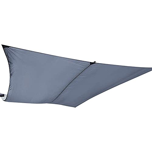 Souong Sonnensegel, rechteckig, 3 x 4 m, wasserdicht, mit Aufbewahrungstasche, tragbar, für Garten, Camping, Terrasse (grau) von SOULONG