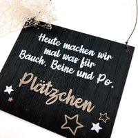 Hello Winter - Süßes Holzschild Mit Spruch "Heute Machen Wir Mal Was ... Plätzchen" Zum Aufhängen Hello Winter - Süßes Holzschild Mit Spruch "Heute Machen Wir Mal Was ... Plätzchen" Zum Aufhängen von SOULPIECEde