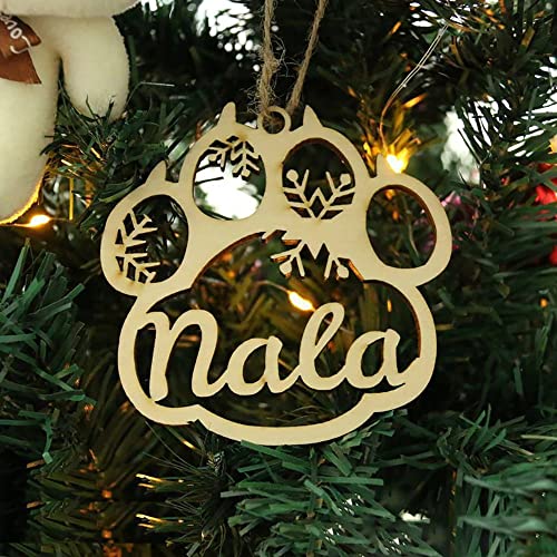 SOULSIS Benutzerdefinierte Bärentatze Weihnachtsschmuck personalisiert Ihren Namen Weihnachtsschmuck für Ihren Liebhaber Weihnachtsbaumschmuck von SOULSIS