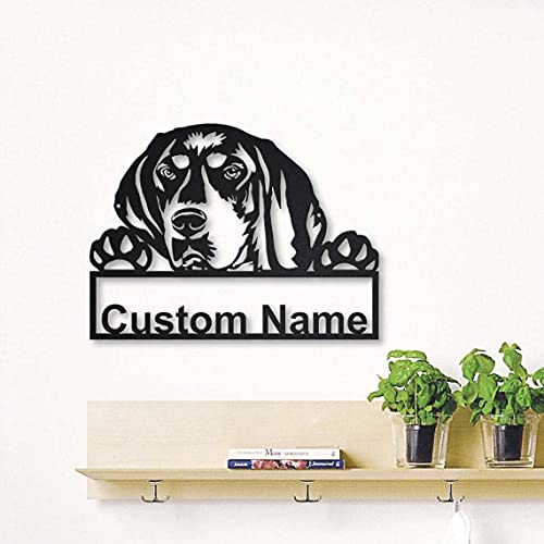 SOULSIS Personalisierte Bluetick Coonhound hölzern Sign Art | Benutzerdefinierte Bluetick Coonhound hölzern Sign | Hund Geschenk | Geburtstagsgeschenk | Tier lustig von SOULSIS