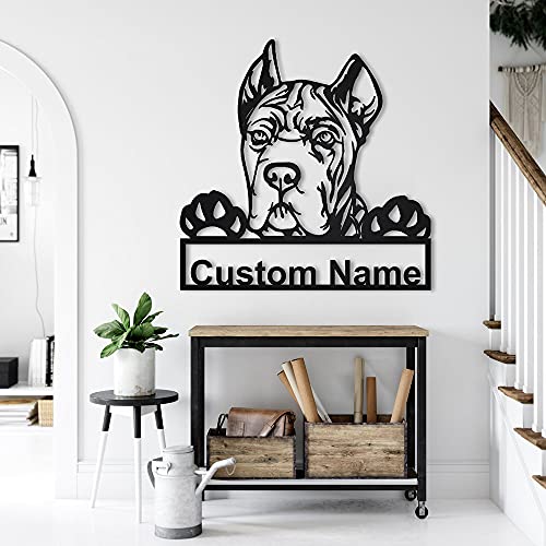 SOULSIS Personalisierte Cane Corso Hund hölzernschild Kunst | Benutzerdefinierte Cane Corso Hund hölzernschild | Hundegeschenk | Geburtstagsgeschenk | Tier lustig von SOULSIS