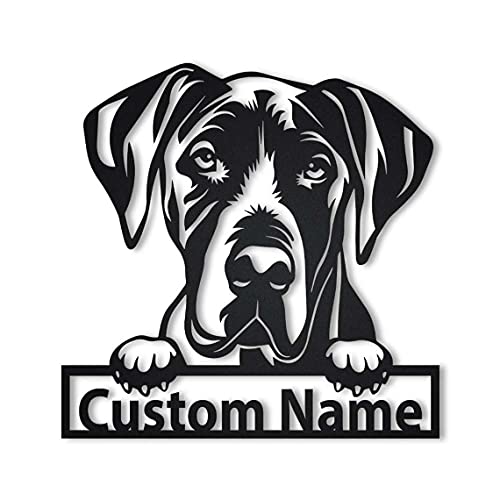 SOULSIS Personalisierte Deutsche Dogge Dog hölzern Sign Art | Benutzerdefinierte Deutsche Dogge Dog hölzern Sign | Geburtstagsgeschenk | Tier lustig von SOULSIS