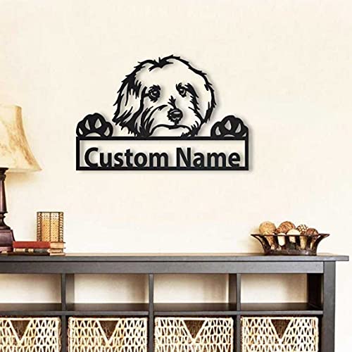 SOULSIS Personalisierte Malteser Hund hölzernschild Kunst | Benutzerdefinierte Malteser Hund hölzernschild | Geburtstagsgeschenk | Tier lustig | Geschenk zum Vatertag von SOULSIS