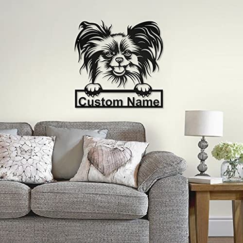 SOULSIS Personalisierte Papillon Hund hölzernschild Kunst | Benutzerdefinierte Papillon Hund hölzernschild | Tier lustig | Vatertagsgeschenk | Haustiere Geschenk | Geburtstagsgeschenk von SOULSIS