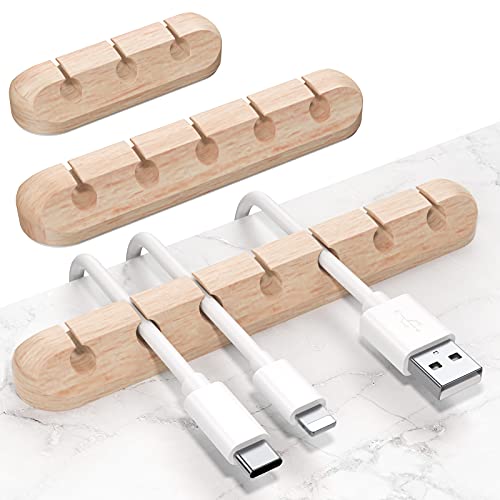 SOULWIT® Kabelhalter Kabelclips, [3 Stück] kabelmanagement Selbstklebend Kabel Organizer Vielzwecke Kabelführung Set für Schreibtisch Computer PC, USB Ladekabel, ZuhauseBüro von SOULWIT