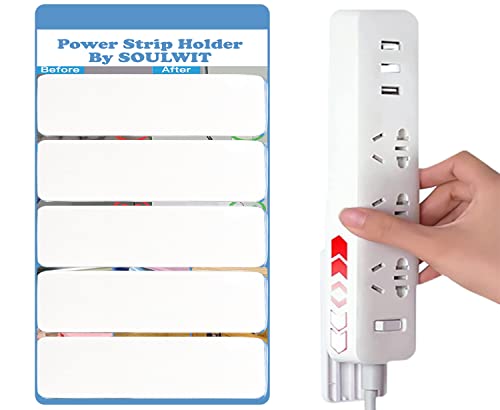SOULWIT 5-Pack Selbstklebendes Steckdosenleistenhalter, Übergepannungsschutz Fixator Wandhalterung Lochfreies Kabelmanagement-System für Fernbedienung, Router, Computer, Küche, Zuhause und Büro SOULWIT 5-Pack Selbstklebendes Steckdosenleistenhalter, Übergepannungsschutz Fixator Wandhalterung Lochfreies Kabelmanagement-System für Fernbedienung, Router, Computer, Küche, Zuhause und Büro von SOULWIT