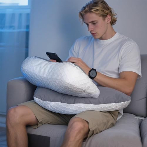 SOUNDANCE Gaming-Kissen, Armstützkissen für Bett & Sofa, ergonomisches U-förmiges Schoßkissen mit Ausrüstungsstützkissen, reduziert Armschmerzen und Müdigkeit beim Spielen, Lesen, Arbeiten und Häkeln von SOUNDANCE