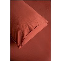 Gebranntes Orange 2 Kissen Set, Stone Washed Baumwolle, Vintage Look von SOUNDSLEEPSTORE